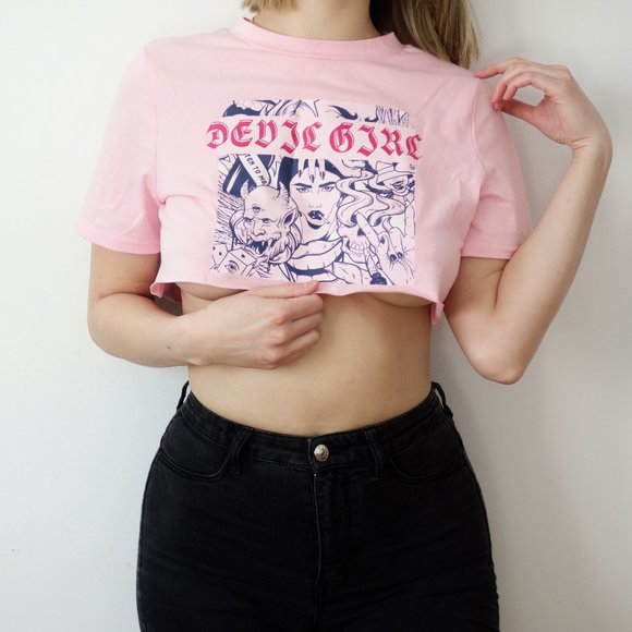 Underboob Crop Tee - Picture 1 of 5